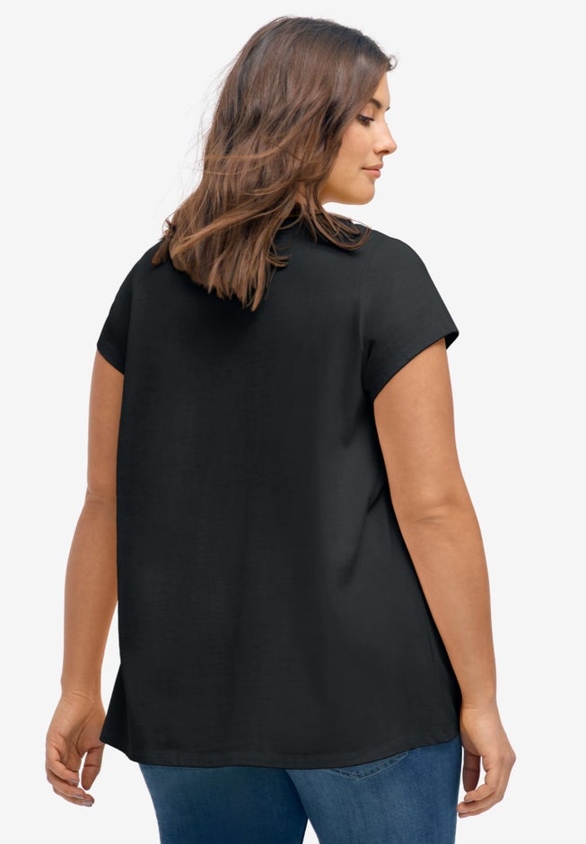 Twisted V-neck Tee image number 1