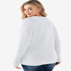 Button Y-neck Sweater image number null