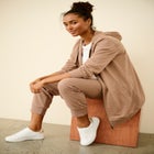 French Terry Drawstring Elastic Waistband Jogger image number null