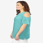Eyelet Cold-Shoulder Tunic image number null