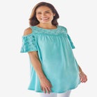 Eyelet Cold-Shoulder Tunic image number null