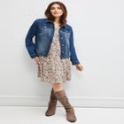 Madison Knit Three-Quarter Sleeve Dress image number null