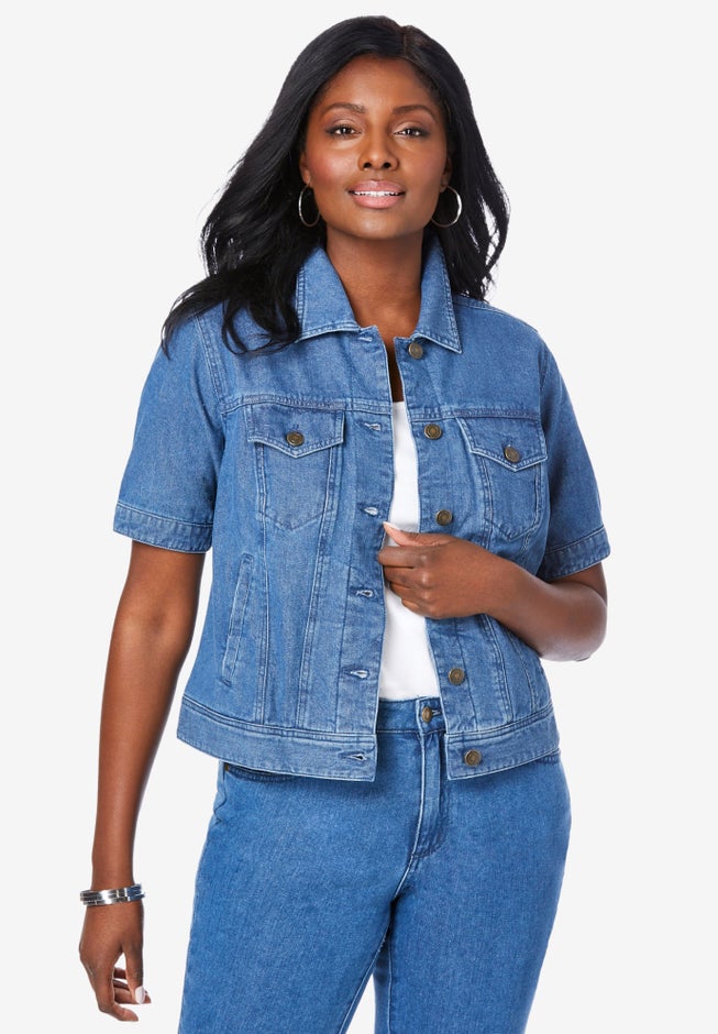 Short Sleeve Denim Jacket - Main Image