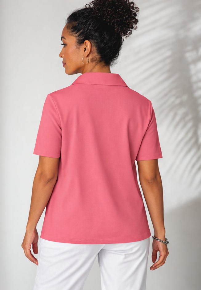 Stretch Cotton Polo Tee image number 1