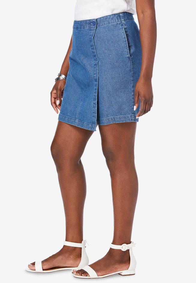 Classic Cotton Denim Skort image number null
