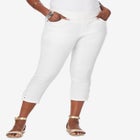 Comfort Waist Stretch Denim Lace-Up Capri image number null