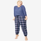 Plaid Flannel Sleep Pants image number null