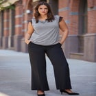 Woven Wide Leg Pants image number null