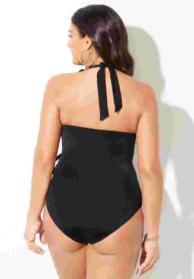 Sarong Front Ruffle One Piece image number 1