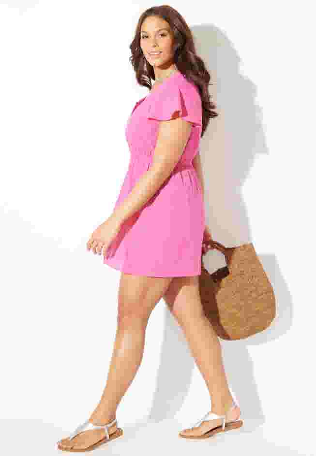Button Front Flutter Sleeve Tunic image number 2