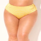 Side Shirred High Waist Swim Brief image number null