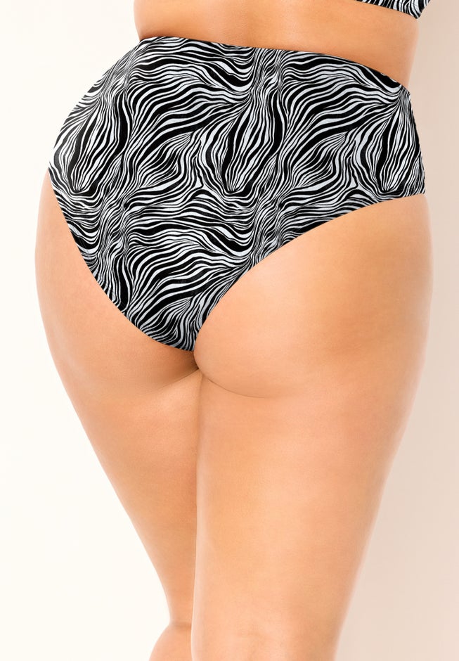 Side Shirred High Waist Swim Brief image number 2