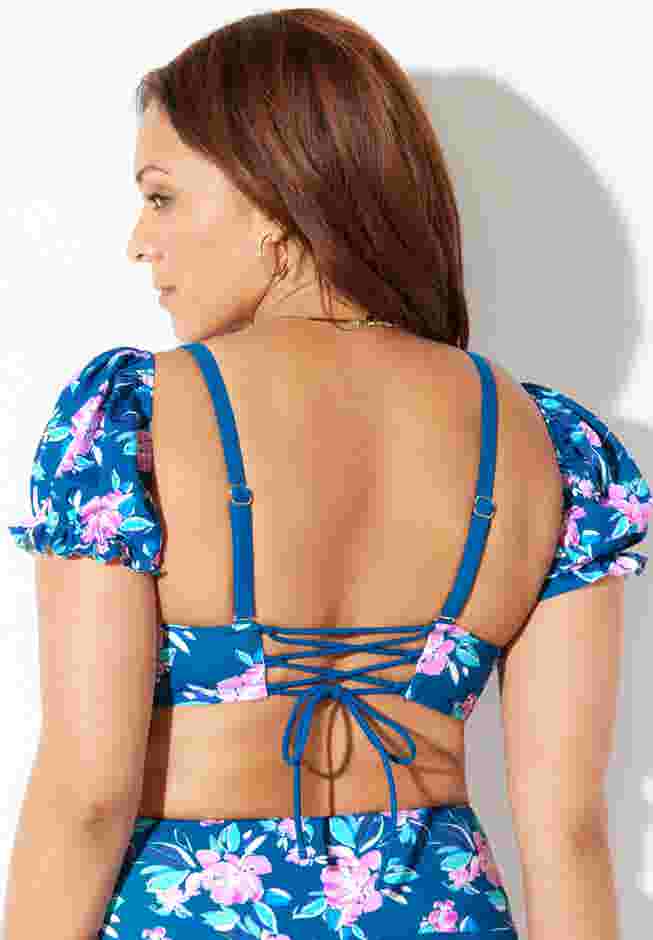 Puff Sleeve Underwire Bikini top image number 6