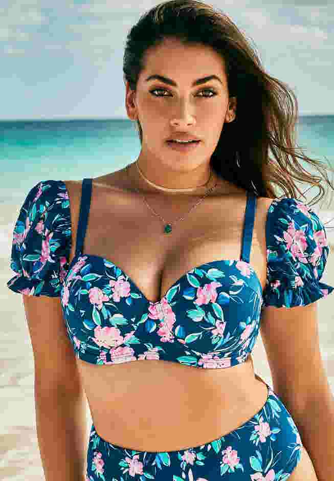 Puff Sleeve Underwire Bikini top image number 0