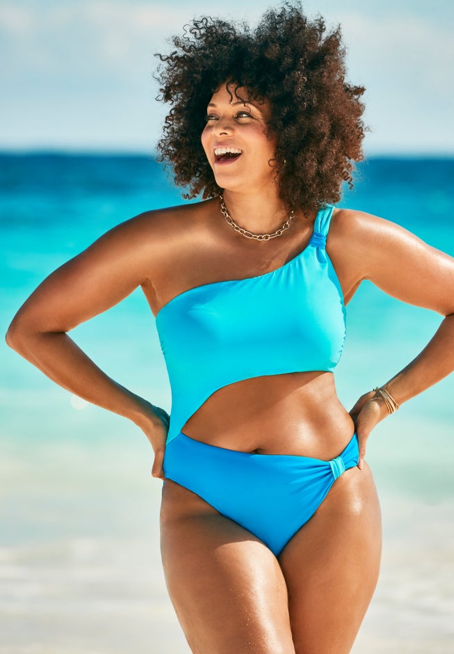 Adjustable One Shoulder One Piece image number 0