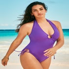 Halter Side Cutout One Piece image number null