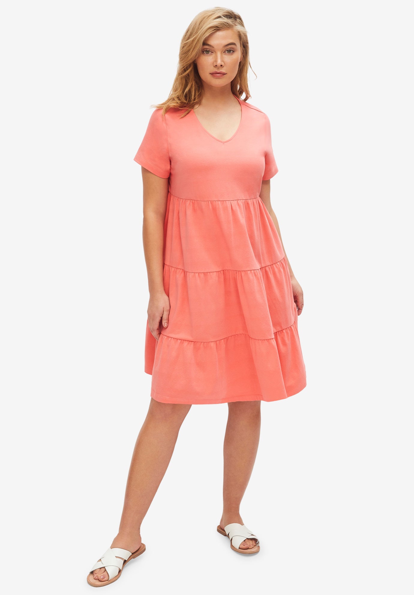 Tiered Knit Tee Dress image number 0