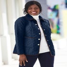 Snap-Front Quilted Coat image number null