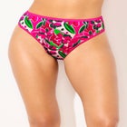 Shimmer Contrast Trim High Waist Swim Brief image number null