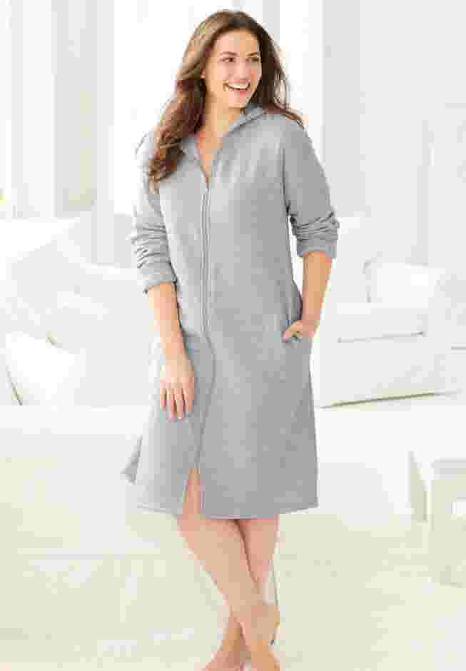 Short Hooded Sweatshirt Robe image number 5