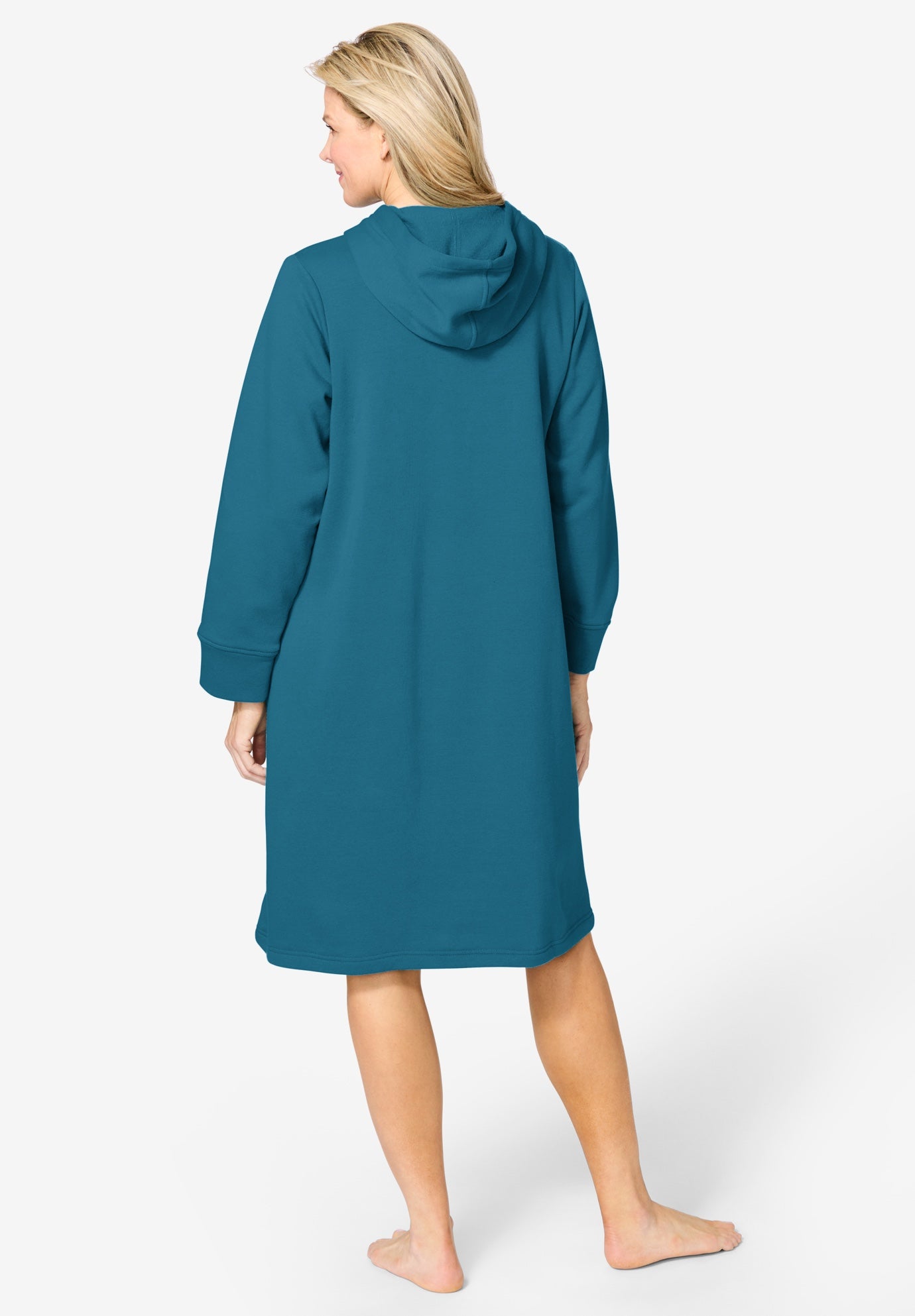 Short Hooded Sweatshirt Robe image number 1