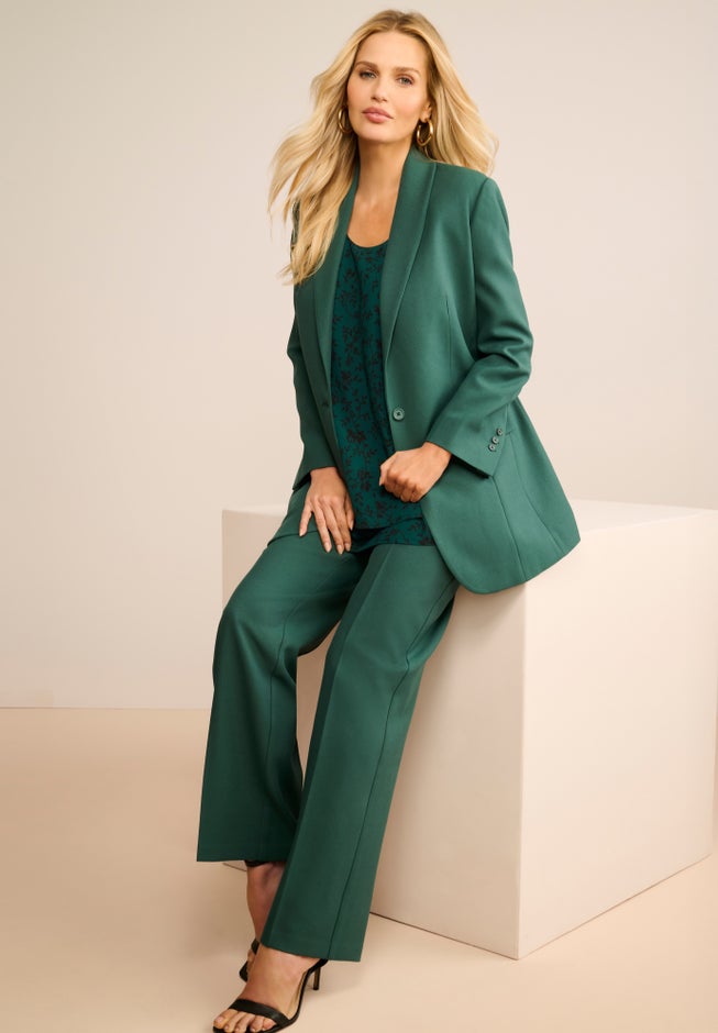 Plus Size Classic Bend Over&reg; Structured Straight Leg Pull-On Pant image number 10