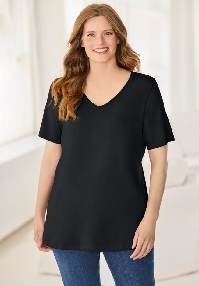 Perfect Short-Sleeve V-Neck Tee image number 0