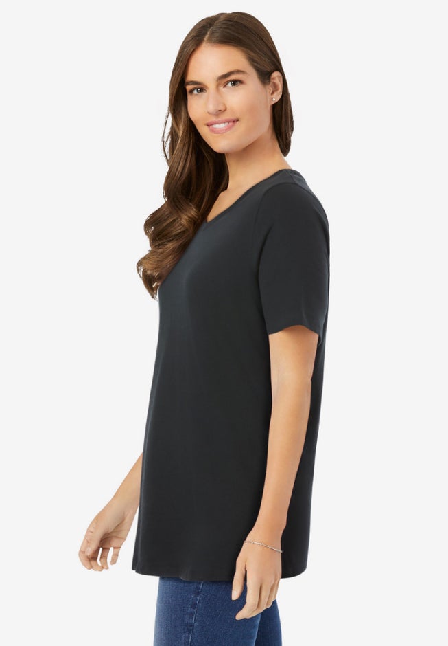 Perfect Short-Sleeve V-Neck Tee image number 3