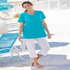 Perfect Short-Sleeve V-Neck Tee image number null