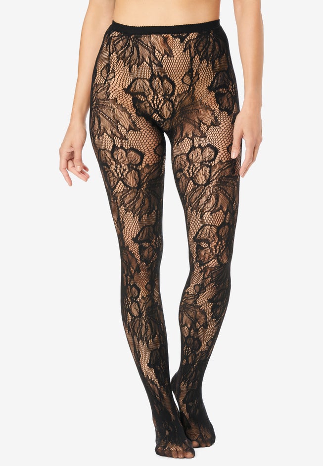 Floral Lace Tights image number null