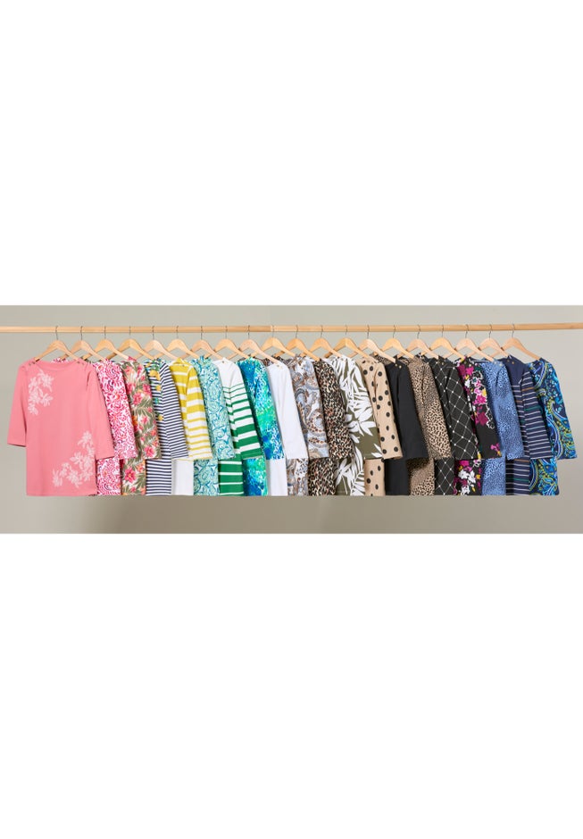 Stretch Cotton Boatneck Tunic image number 6