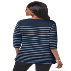 Stretch Cotton Boatneck Tunic image number null