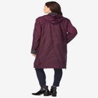 Plus Size Knee Length Hooded Nylon Jacket image number null
