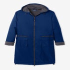 Plus Size Knee Length Hooded Nylon Jacket image number null