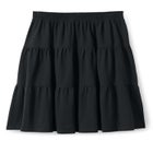 Elastic-Waist Knit Tiered Skirt image number null