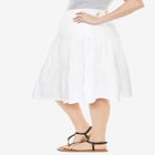 Elastic-Waist Knit Tiered Skirt image number 2
