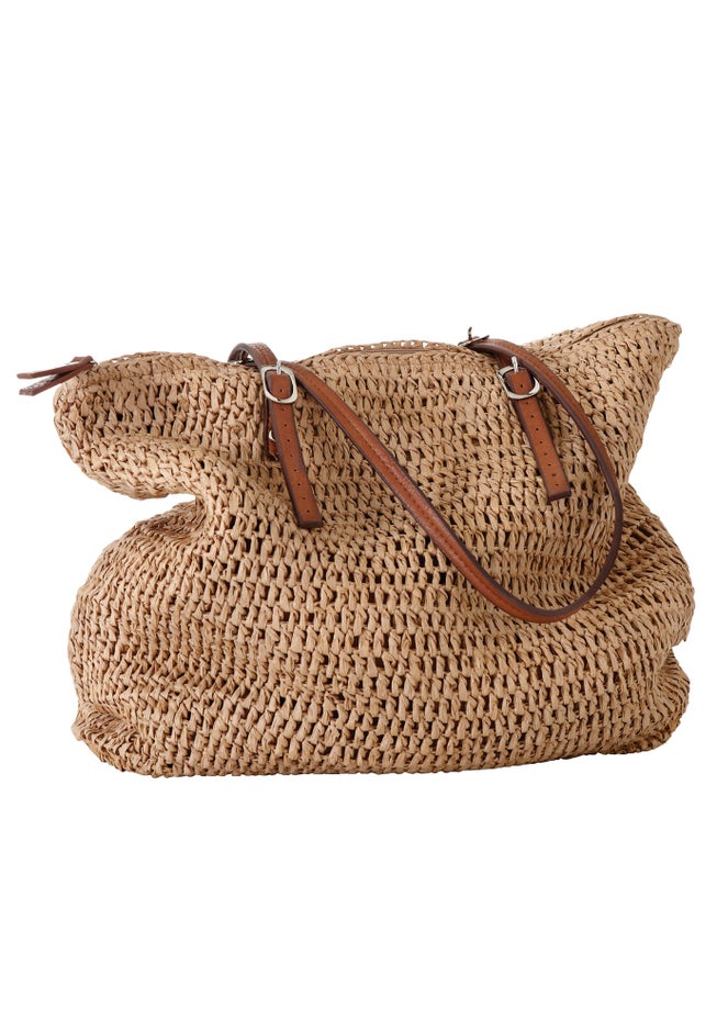 Zip Top Straw Bag image number 0