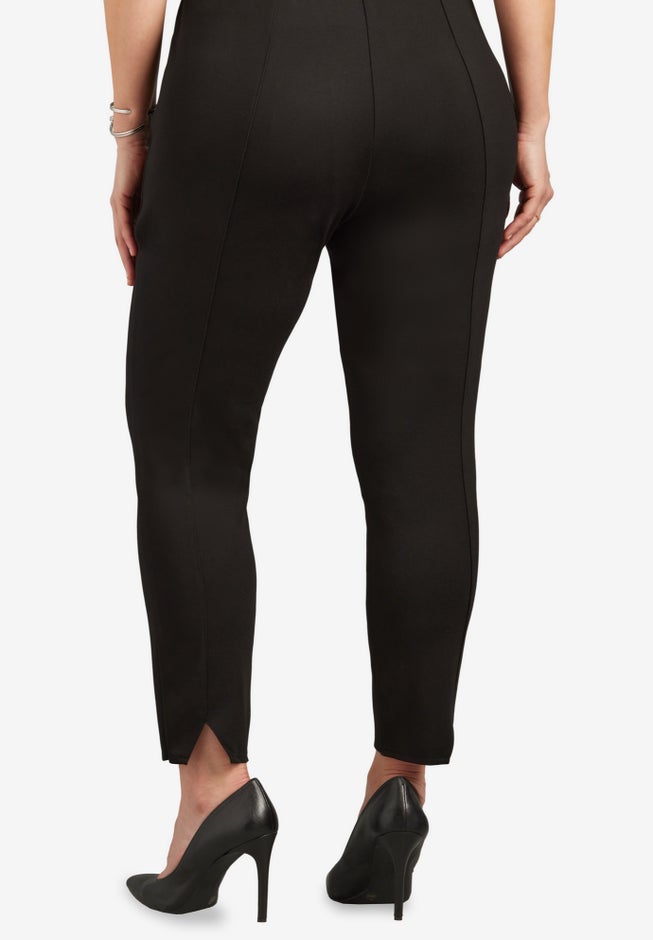 Curvy Ponte Knit Ankle Pant image number null