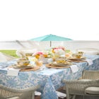 Roma Hand-Woven Resin Wicker Stacking Chair with Toss Pillow & Seat Cushion image number null