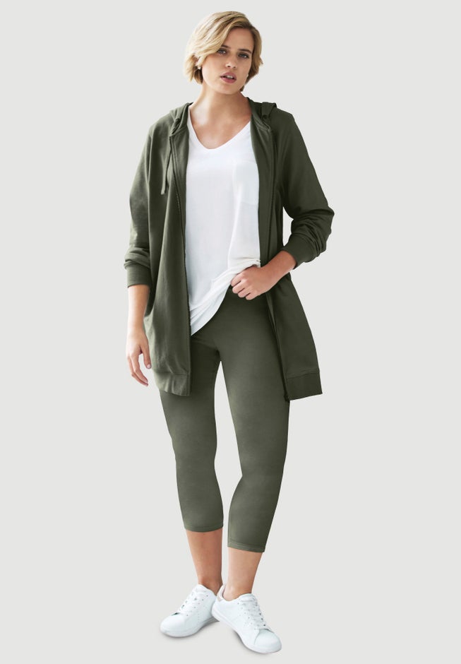 Knit Capri Leggings image number 4