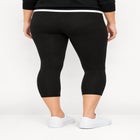 Cotton Spandex Capri Length Leggings image number null