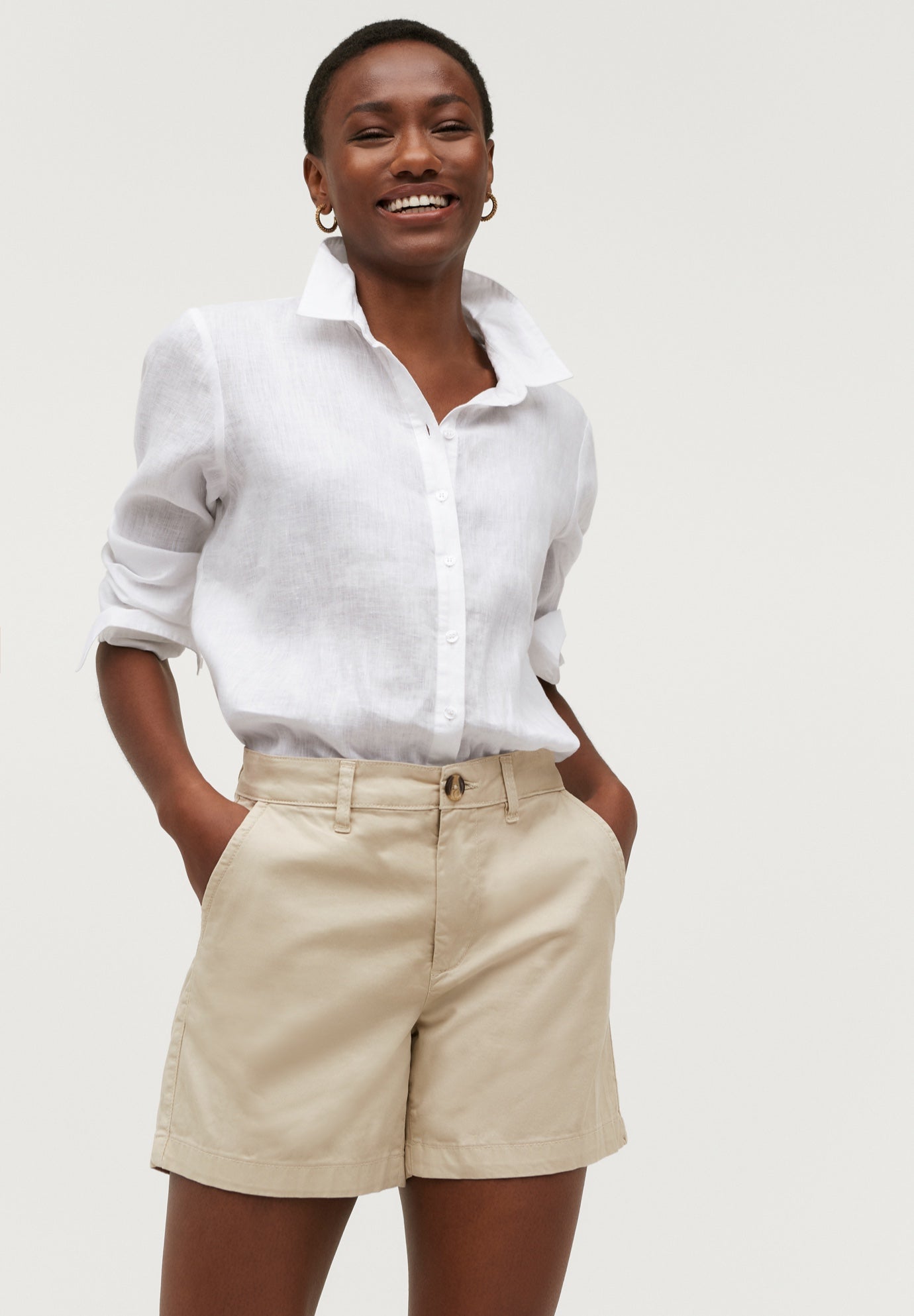 Stretch Chino Mid-rise Shorts image number 0