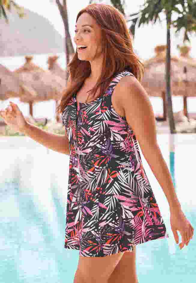 Posture Bra V-Neck Swimdress image number 2