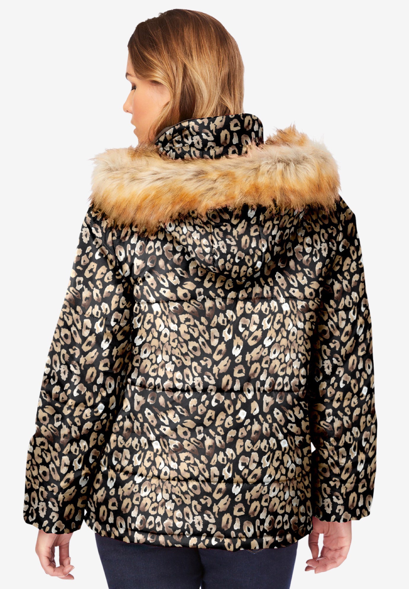 Plus Size Short Length Puffer Coat image number 1