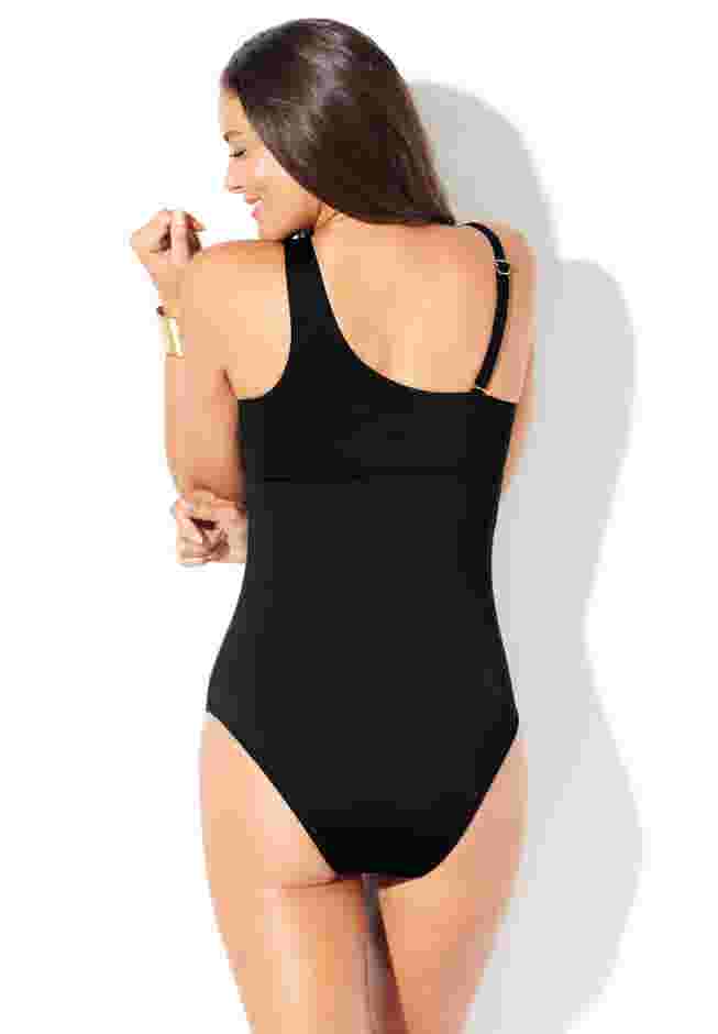 Twist One Shoulder Adjustable Strap One Piece Swimsuit image number 5