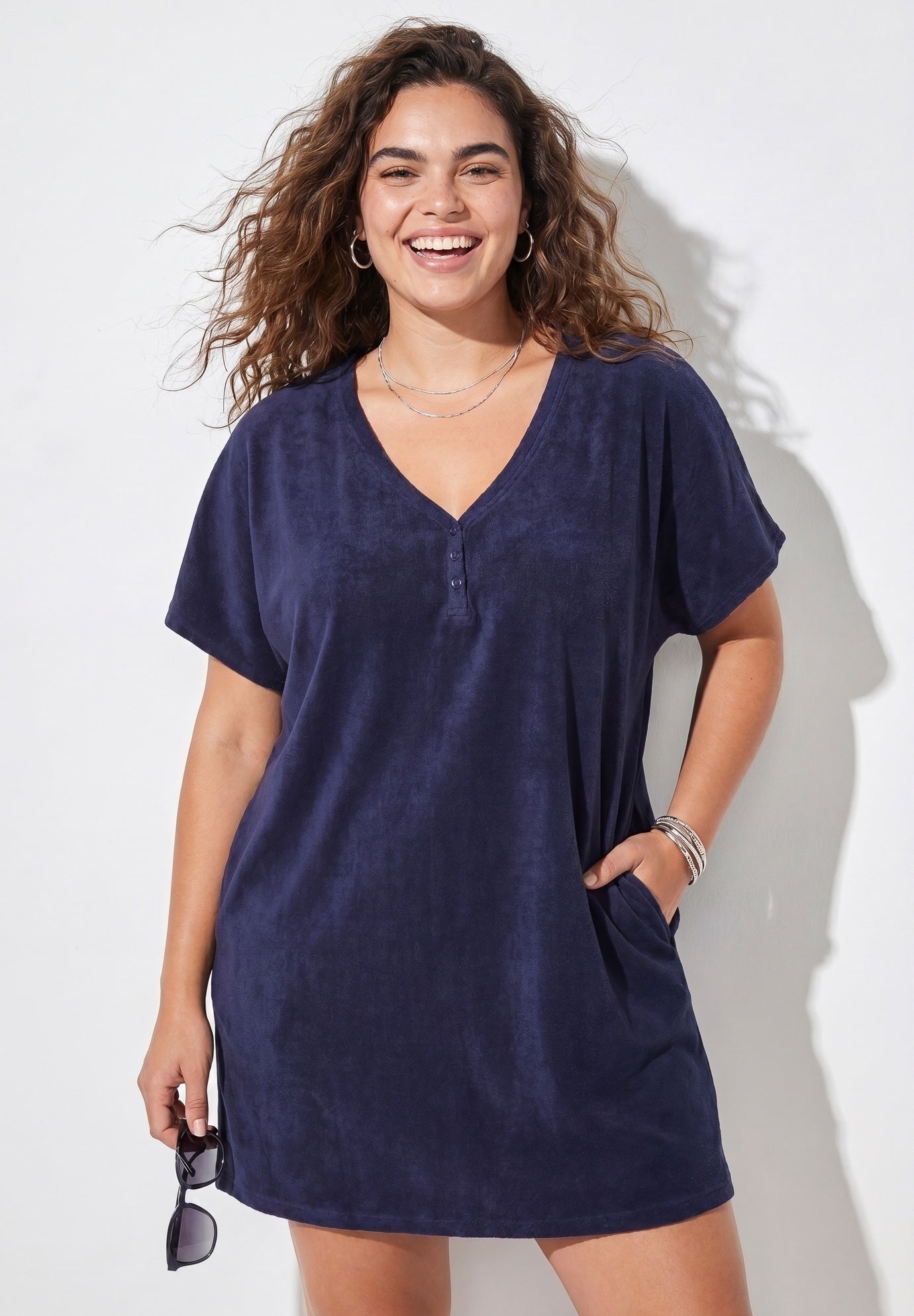 French Terry Lightweight Cover Up Tunic image number 4