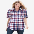 Short-Sleeve Button Down Seersucker Shirt image number null