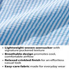 Short-Sleeve Button-Down Cotton Seersucker Shirt image number 4
