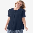 Short-Sleeve Crinkle Shirt image number null