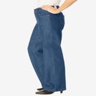 Perfect Wide-Leg All-Cotton Denim Five-Pocket Jeans image number null